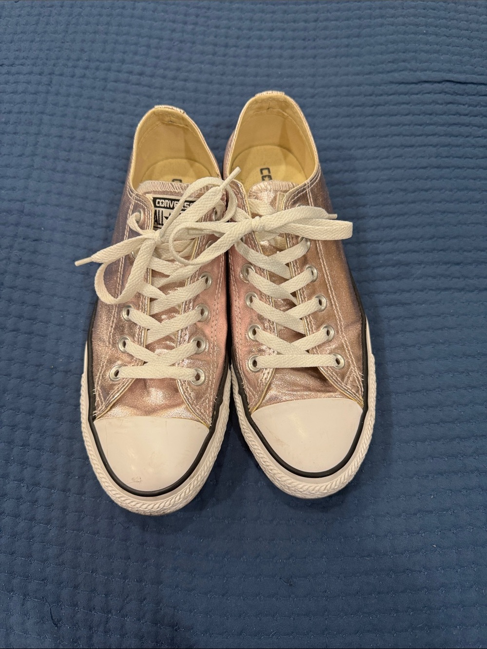 Converse Metallic Pink Low-Top Sneakers
